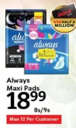 Oxford Freshmarket Always Maxi Pads offer