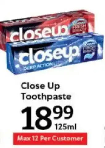 Oxford Freshmarket Close Up Toothpaste offer
