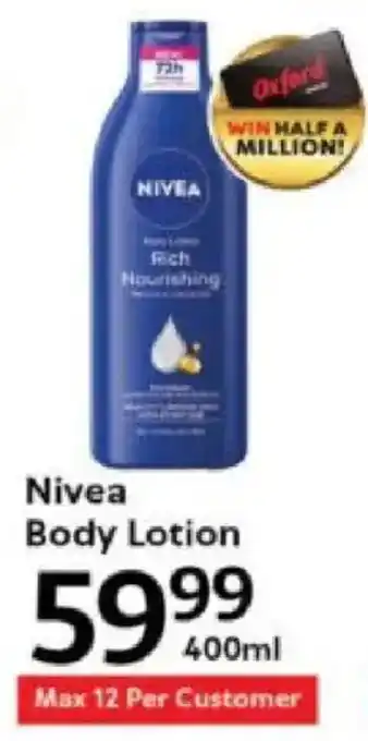 Oxford Freshmarket Nivea Body Lotion offer