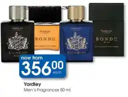 Clicks Yardley Men's Fragrances offer