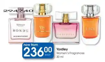 Clicks Yardley Women's Fragrances offer