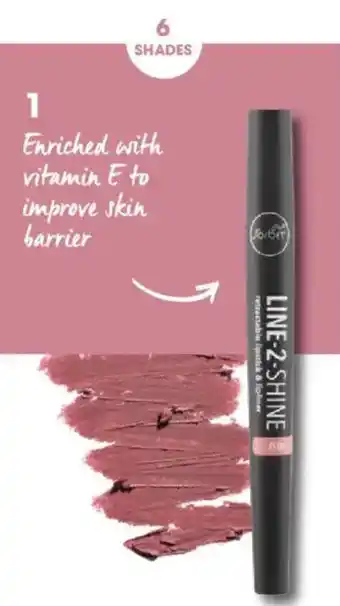 Clicks Sorbet Line-2-Shine Retractable Lipstick & Lipliner offer