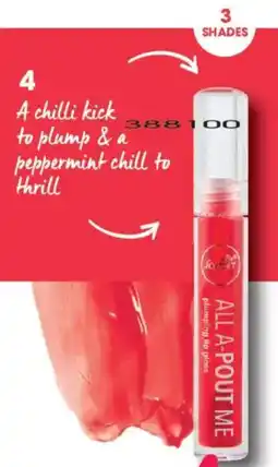 Clicks Sorbet All A-Pout Me Plumping Lip Gloss offer