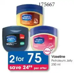 Clicks Vaseline Petroleum Jelly offer