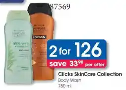 Clicks Clicks SkinCare Collection Body Wash offer
