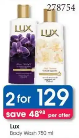 Clicks Lux Body Wash offer