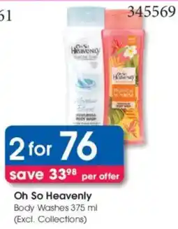 Clicks Oh So Heavenly Body Washes offer