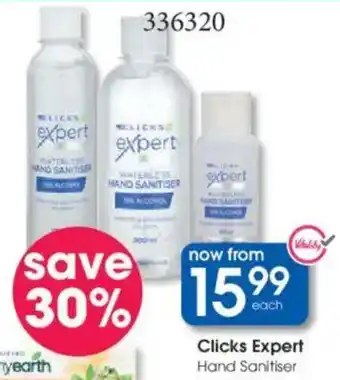 Clicks Clicks Expert Hand Sanitiser offer