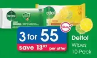Clicks Dettol Wipes offer