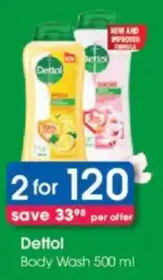 Clicks Dettol Body Wash offer