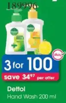 Clicks Dettol Hand Wash offer