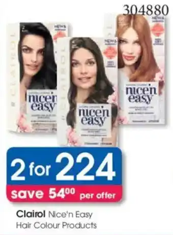 Clicks Clairol Nice'n Easy Hair Colour Products offer