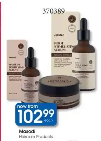 Clicks Masodi Haircare Products offer