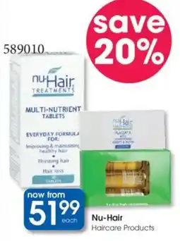 Clicks Nu-Hair Haircare Products offer