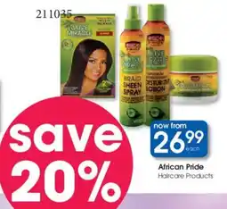 Clicks African Pride Haircare Products offer