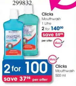 Clicks Clicks Mouthwash offer