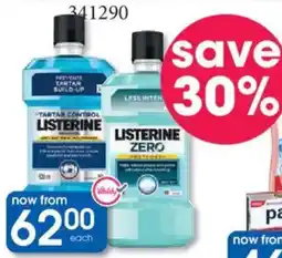 Clicks Listerine Mouthwash offer