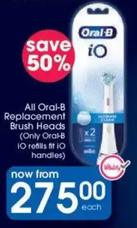 Clicks All Oral-B Replacement Brush Heads offer