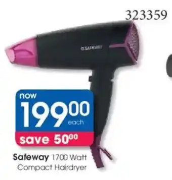 Clicks Safeway 1700 Watt Compact Hairdryer offer