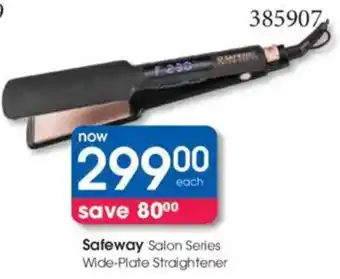 Clicks Safeway Salon Series Wide-Plate Straightener offer