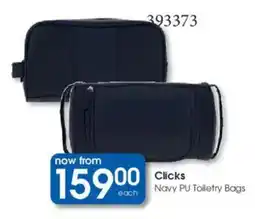 Clicks Clicks Navy PU Toiletry Bags offer
