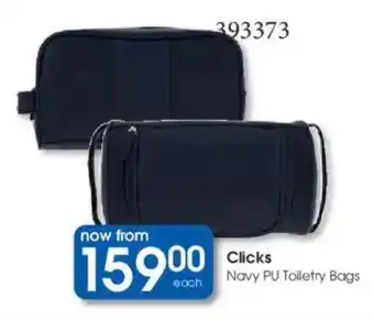 Clicks Clicks Navy PU Toiletry Bags offer