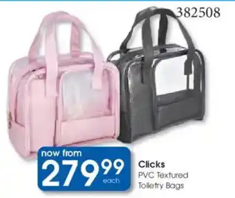 Clicks Clicks PVC Textured Toiletry Bags offer