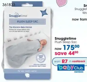 Clicks Snuggletime Plush Sleep Sac offer