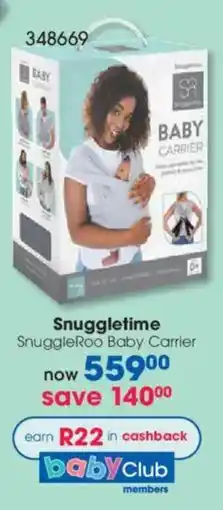 Clicks Snuggletime SnuggleRoo Baby Carrier offer