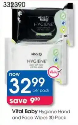 Clicks Vital Baby Hygiene Hand and Face Wipes offer