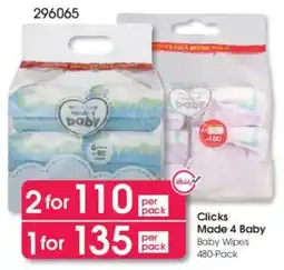 Clicks Clicks Made 4 Baby Baby Wipes offer