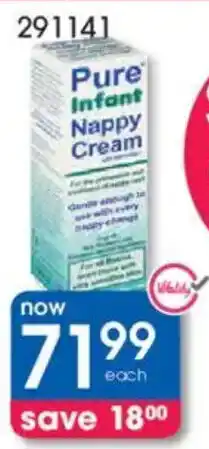 Clicks Pure Infant Nappy Cream offer