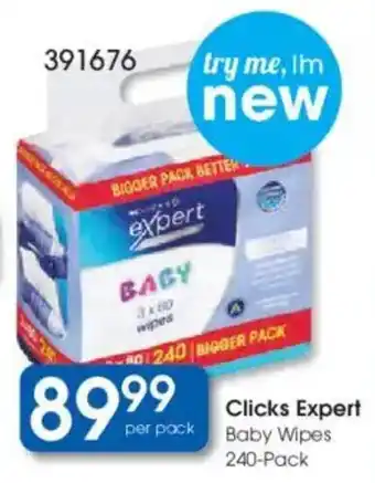 Clicks Clicks Expert Baby Wipes offer