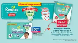 Clicks Pampers Active Baby Disposable Nappies Jumbo Pack Size 4 offer