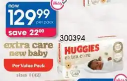 Clicks Huggies extra care new baby offer