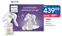 Clicks Philips Avent Manual Breast Pump offer
