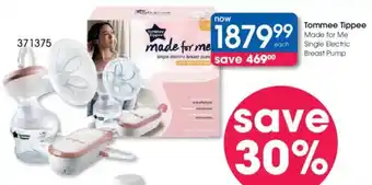 Clicks Tommee Tippee Made for Me Single Electric Breast Pump offer