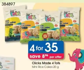 Clicks Clicks Made 4 Tots Mini Rice Cakes offer