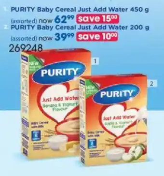 Clicks PURITY Baby Cereal Just Add Water offer