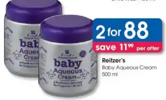 Clicks Reitzer's Baby Aqueous Cream offer