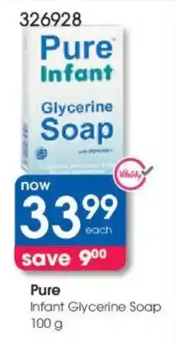 Clicks Pure Infant Glycerine Soap offer