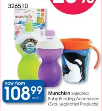 Clicks Munchkin Selected Baby Feeding Accessories offer