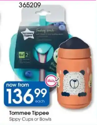Clicks Tommee Tippee Sippy Cups or Bowls offer