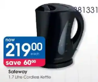 Clicks Safeway Cordless Kettle offer