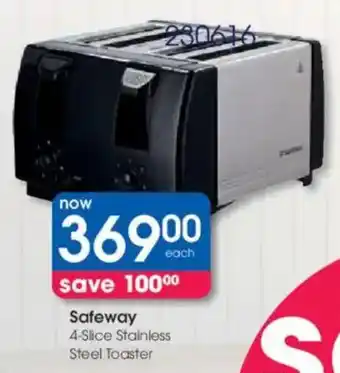 Clicks Safeway 4-Slice Stainless Steel Toaster offer