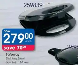 Clicks Safeway Stainless Steel Sandwich Maker offer