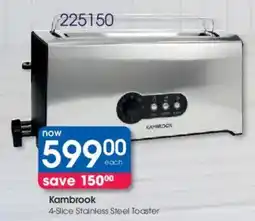 Clicks Kambrook 4-Slice Stainless Steel Toaster offer