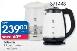 Clicks Safeway Cordless Glass Kettle offer