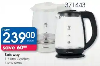 Clicks Safeway Cordless Glass Kettle offer