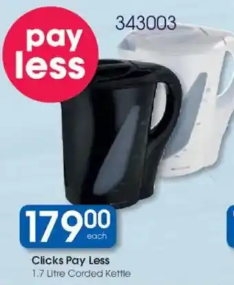 Clicks Clicks Pay Less Corded Kettle offer